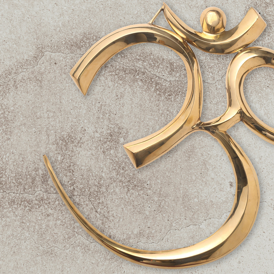 Brass Religious Om Wall Hanging (14 Inch) Vedansh Craft