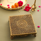 Brass Superfine Traditional Pooja Chowki (2.3 Inch) Vedansh Craft