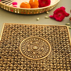 Brass Superfine Traditional Pooja Chowki (2.3 Inch) Vedansh Craft