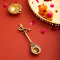 Brass Superfine Peacock Pooja Spoon (6.8 Inch) Vedansh Craft