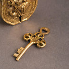 Brass Murugan Door Lock With Three Brass Keys (4.5 Inch) Vedansh Craft