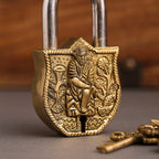 Brass Sai Baba Door Lock With Two Keys Vedansh Craft