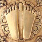 Brass Superfine Charan Paduka (8.5 Inch) Vedansh Craft