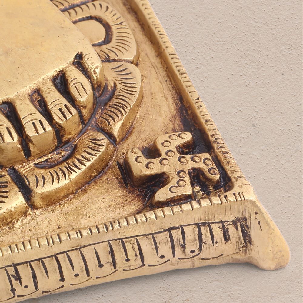 Brass Superfine Charan Paduka (8.5 Inch) Vedansh Craft