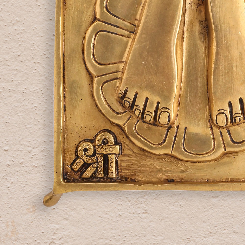 Brass Superfine Charan Paduka (8.5 Inch) Vedansh Craft