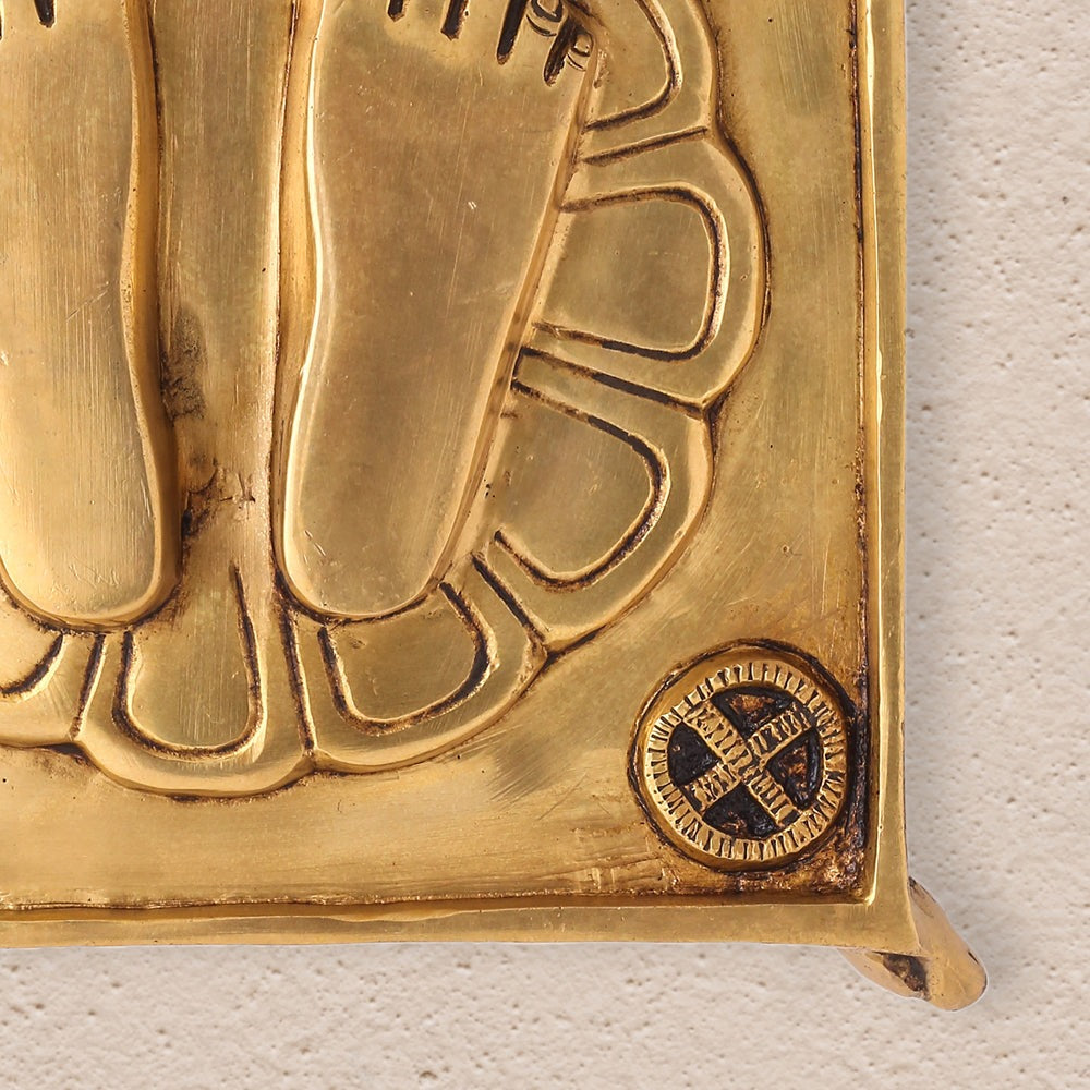 Brass Superfine Charan Paduka (8.5 Inch) Vedansh Craft