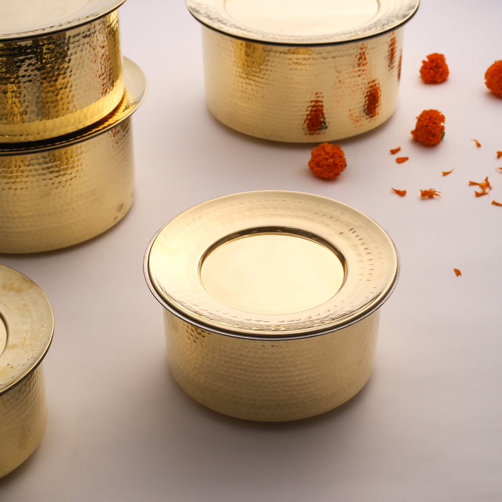 Brass Patila/Bhagoni with Lid Vedansh Craft