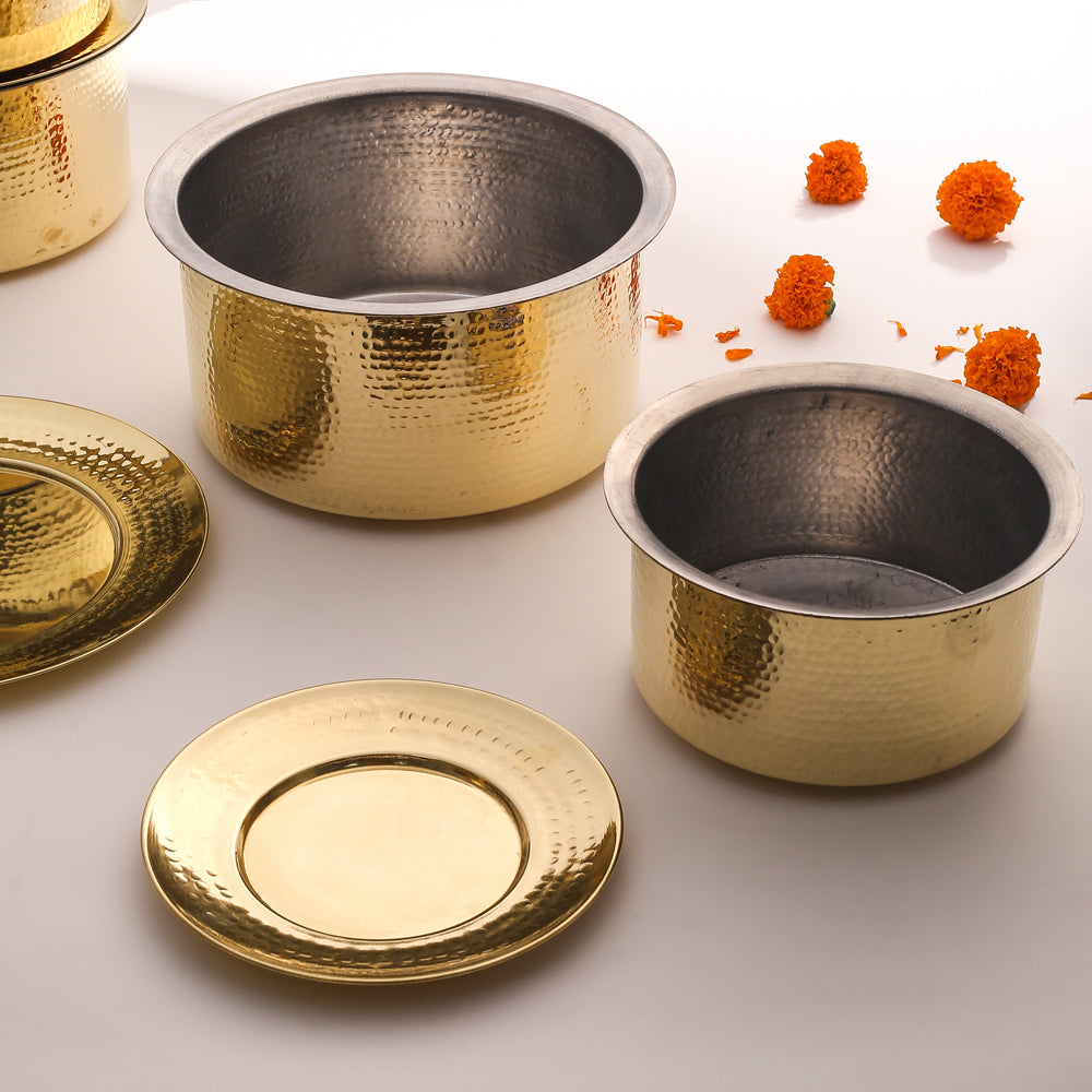 Brass Patila/Bhagoni with Lid Vedansh Craft