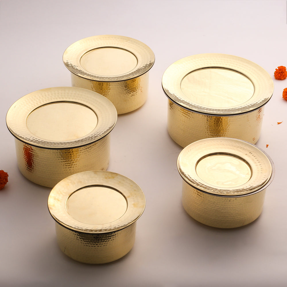 Brass Patila/Bhagoni with Lid Vedansh Craft