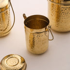Brass Milk Pot With Lid (8 Inch) Vedansh Craft