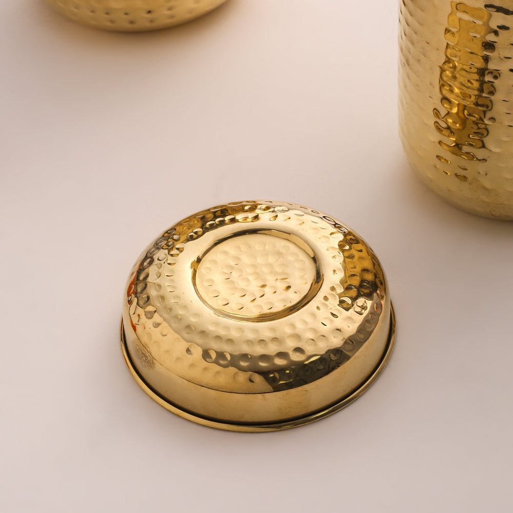 Brass Milk Pot With Lid (8 Inch) Vedansh Craft