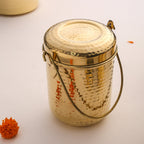 Brass Milk Pot With Lid (8 Inch) Vedansh Craft