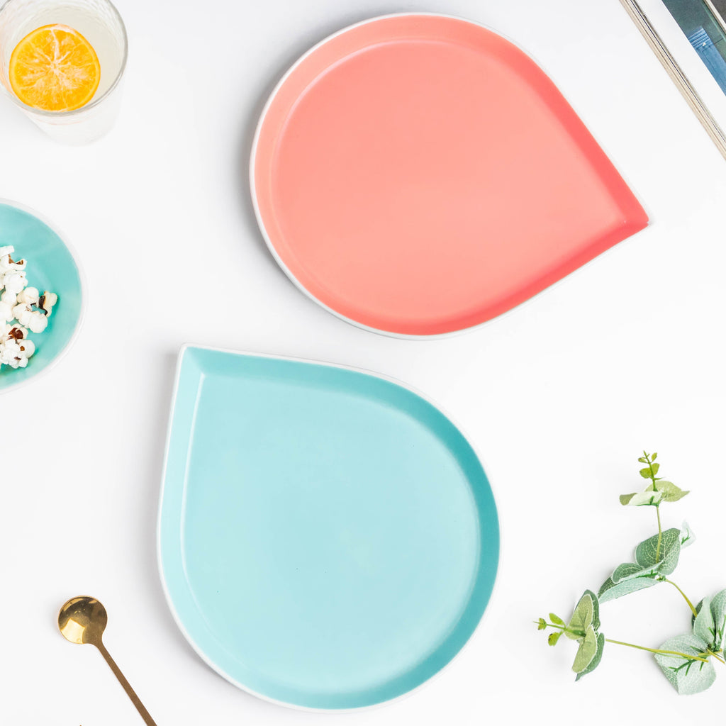 Dew Pink And Blue 19 Piece Pasta Snack Set For 6 Nestasia