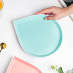 Dew Tiffany Blue Raindrop Snack Plate 10 Inch Nestasia