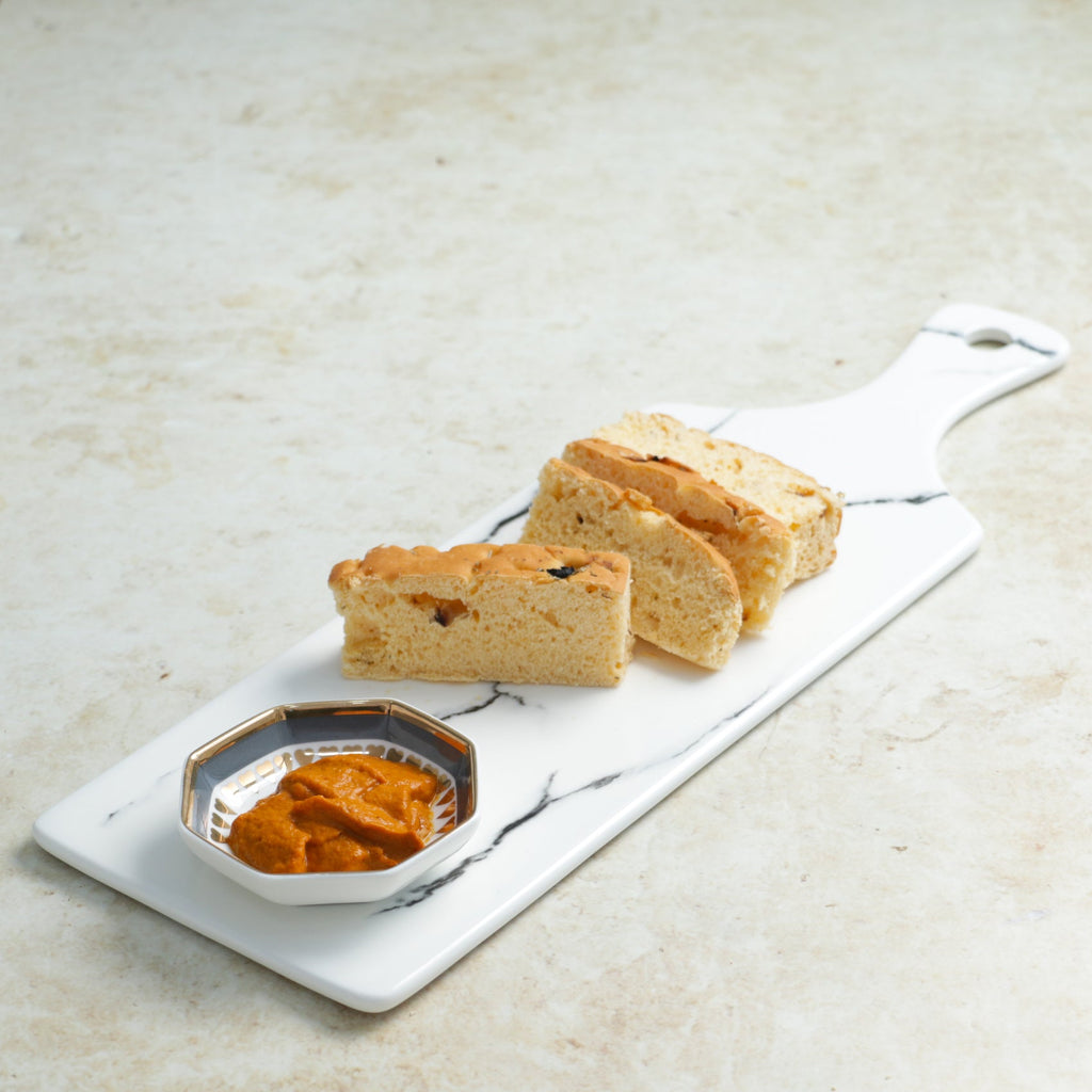 Rectangle Marble Platter White Nestasia