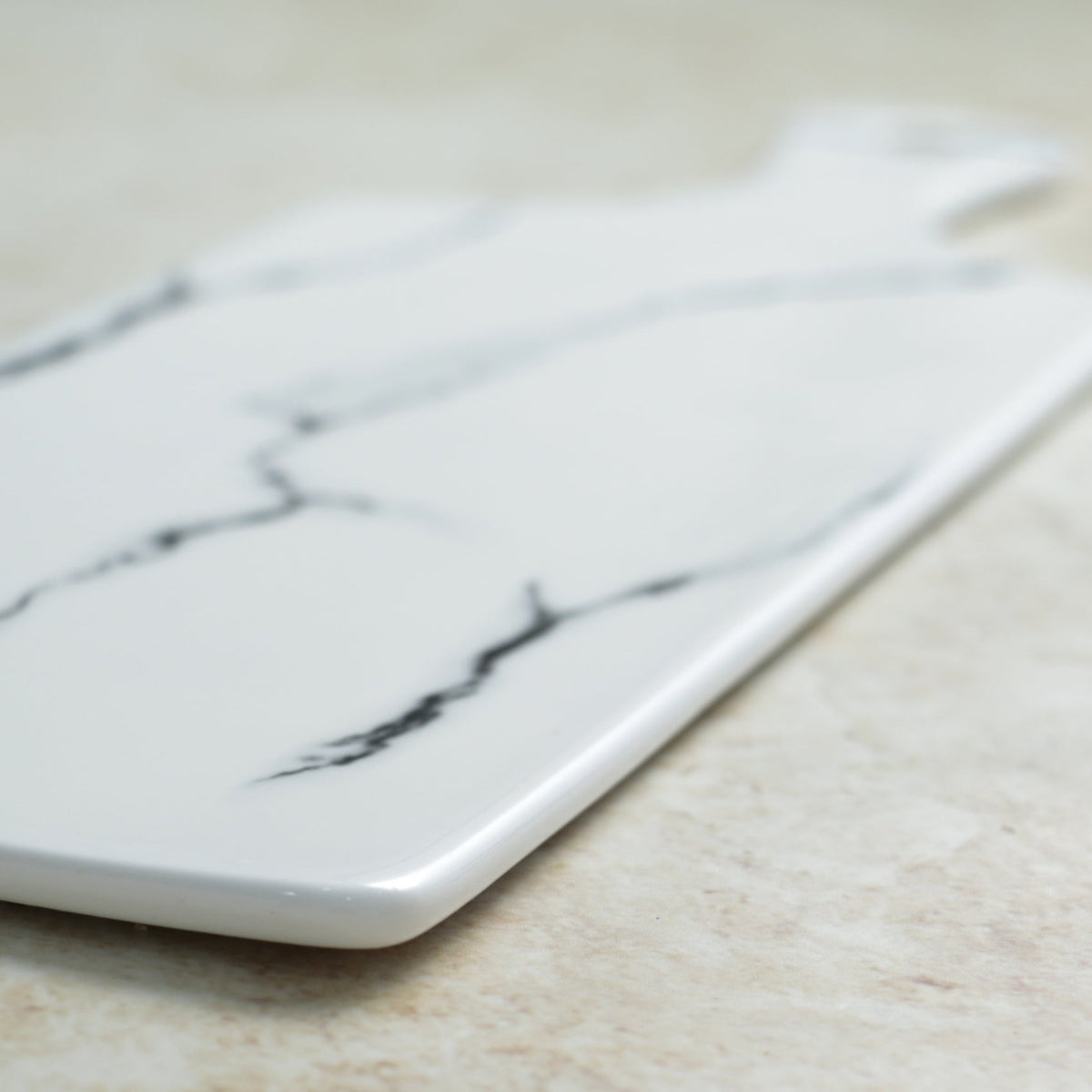 Rectangle Marble Platter White Nestasia