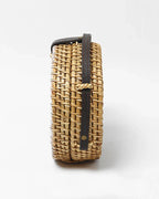 Handmade Round Rattan Bali Sling Bag for Bohemian Fashion and Street Style