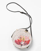 Handmade Round Rattan Bali Sling Bag for Bohemian Fashion and Street Style