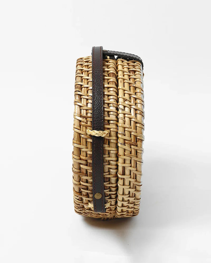 Eco-Friendly Round Sling Bag for Summer Trips, Brunch, and Day Out