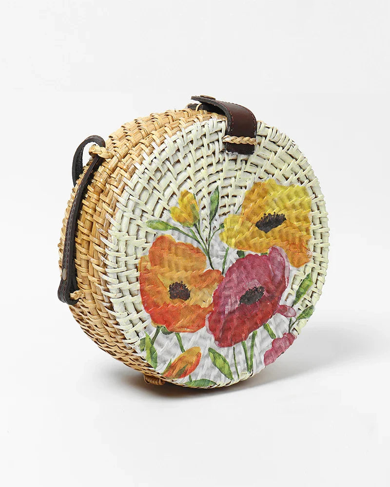 Stylish Bali Rattan Round Sling Bag for Casual, Festival, and Vacation Looks