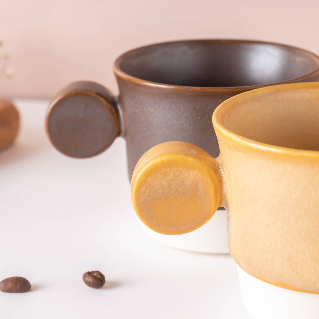 Stackable Ceramic Cup Beige 200 ml Nestasia
