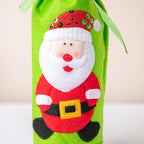 Santa Party Wine Bottle Gift Bag For Christmas 12 Inch Nestasia