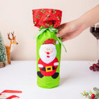 Santa Party Wine Bottle Gift Bag For Christmas 12 Inch Nestasia