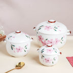 Sakura White Casserole Pot Medium Nestasia