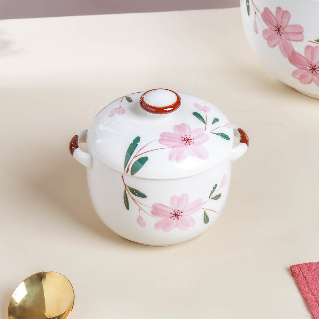 Sakura White Soup Pot Small Nestasia