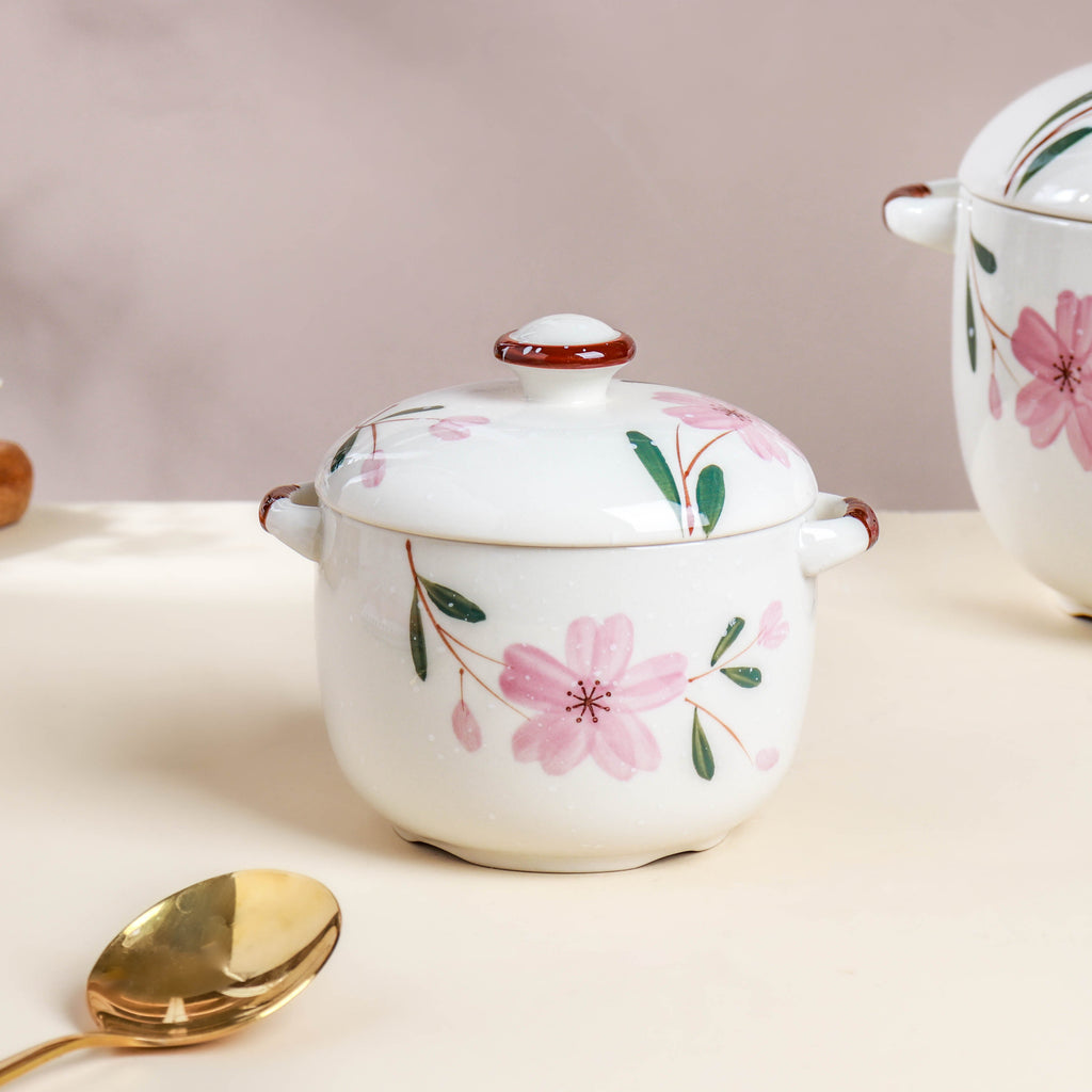 Sakura White Soup Pot Small Nestasia
