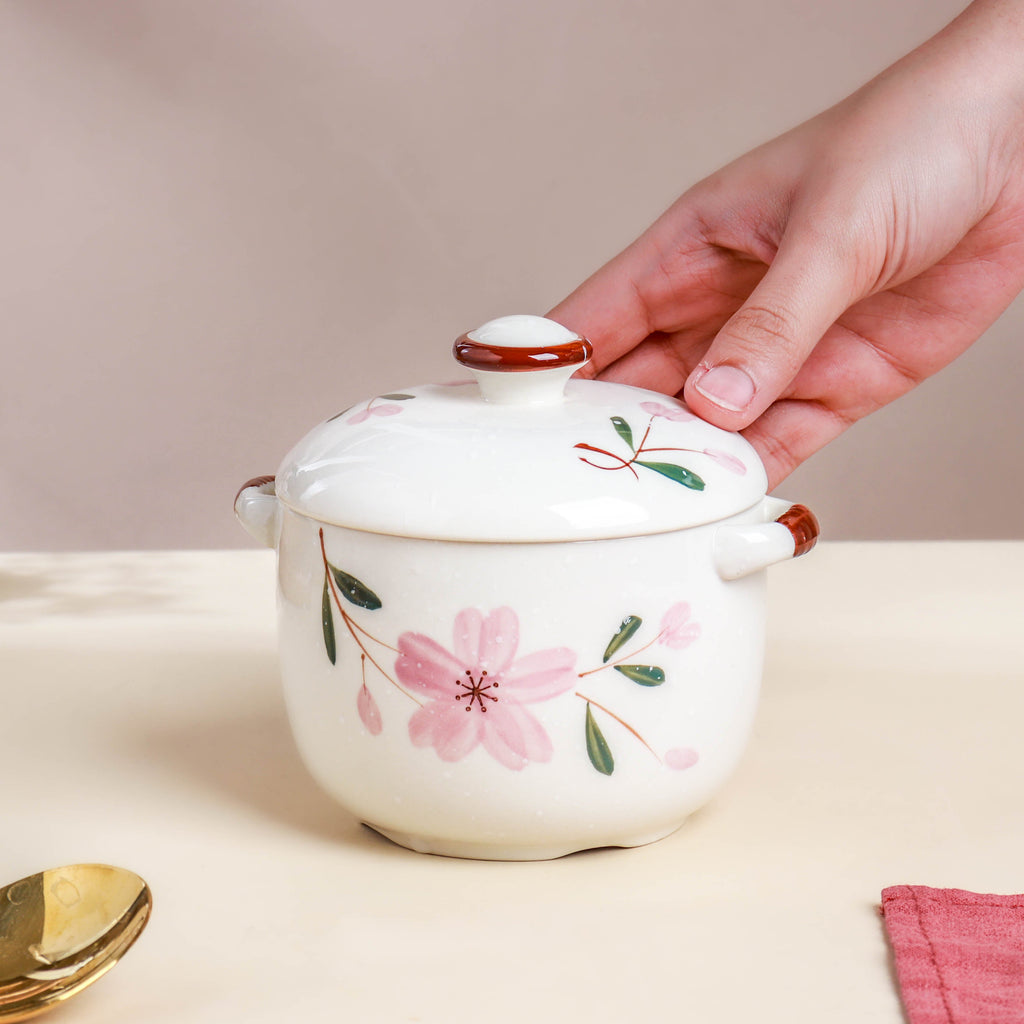 Sakura White Soup Pot Small Nestasia