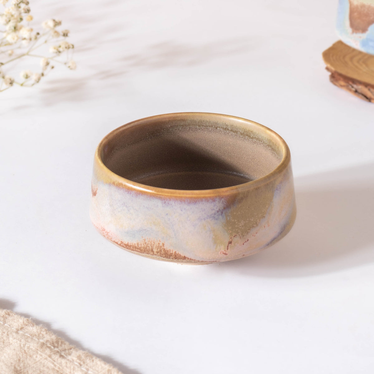 Small Beige Ombre Dip Bowl 100 ml Nestasia
