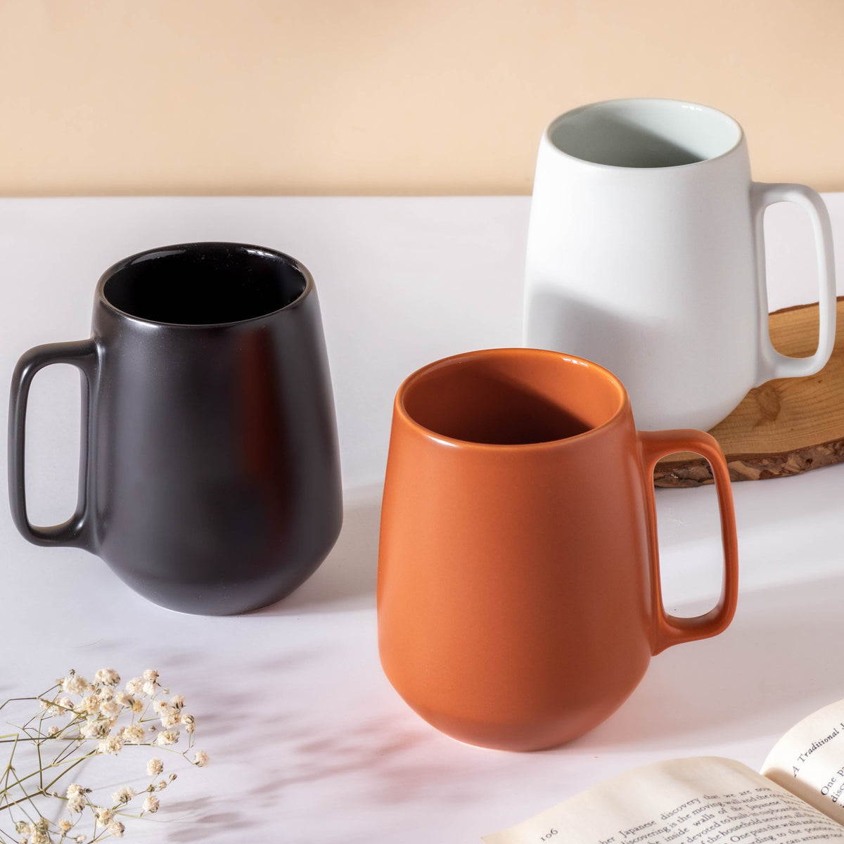 Jet Black Coffee Mug 300 ml Nestasia