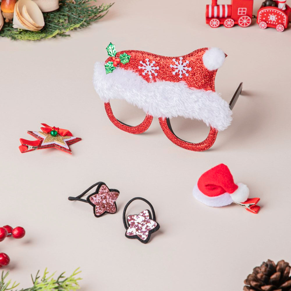 Christmas Cap Glasses Set of 5 Nestasia