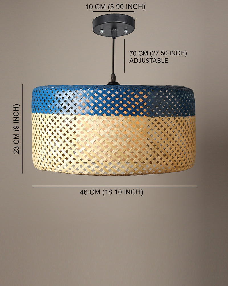 Boho Bamboo Ceiling Light for Hall and Living Area