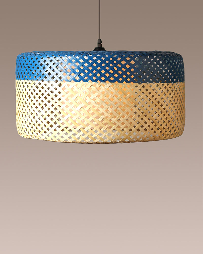 Boho Bamboo Ceiling Light for Hall and Living Area