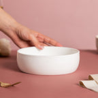 Serena Pearly White Round Serving Bowl 800 ml Nestasia