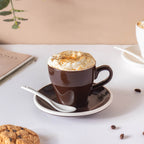 Glazed Ceramic Brown Cup Set 150 ml Nestasia