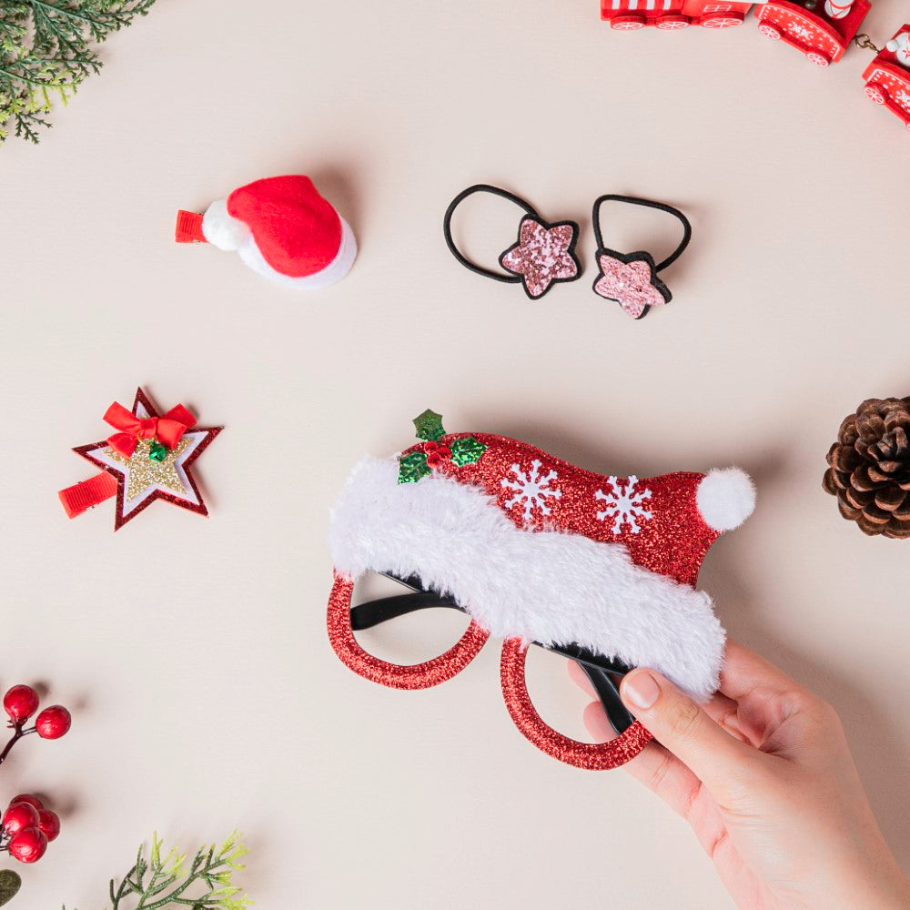 Christmas Cap Glasses Set of 5 Nestasia