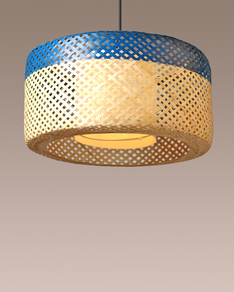 Boho Bamboo Ceiling Light for Hall and Living Area