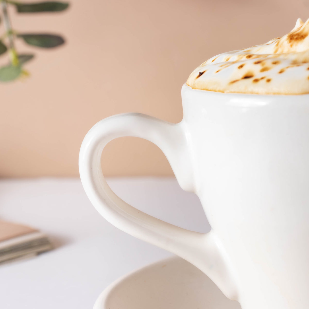 Glazed Ceramic White Cup Set 150 ml Nestasia