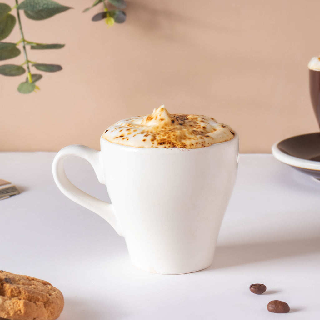 Glazed Ceramic White Cup Set 150 ml Nestasia