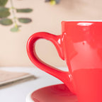 Glazed Ceramic Red Cup Set 150 ml Nestasia