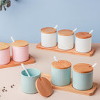 Pastel Spice Jar Set of 3 Nestasia