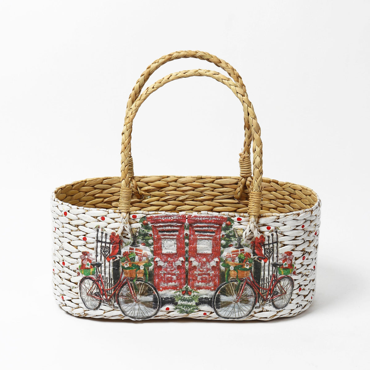 Handwoven Seagrass Gift Hamper, Storage Basket for Stylish Home Organization