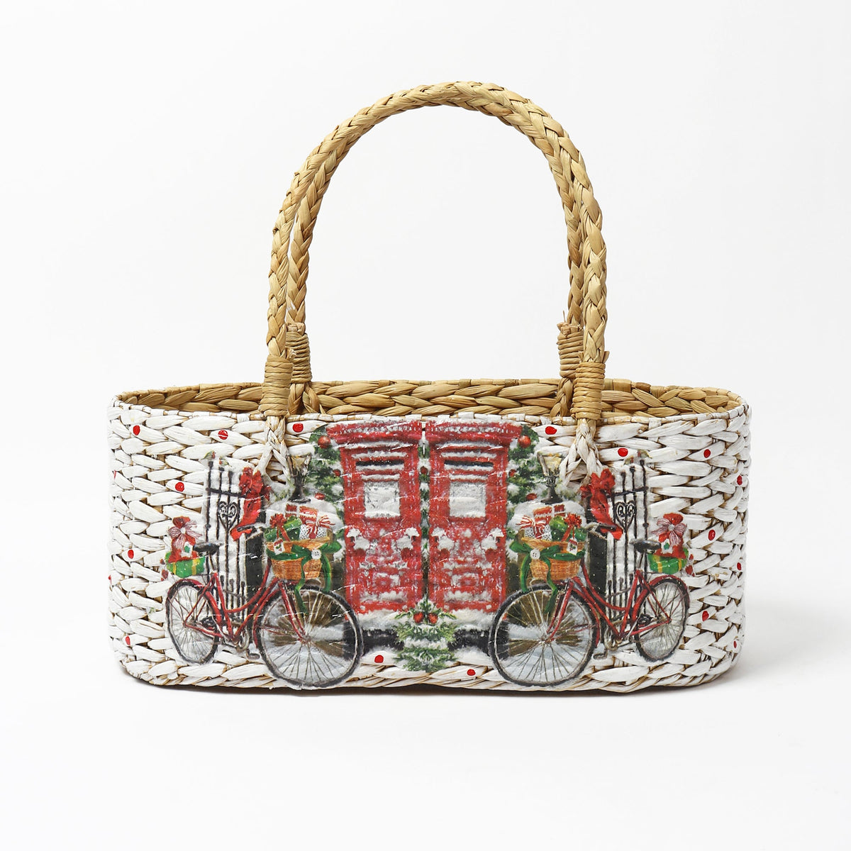 Handwoven Seagrass Gift Hamper, Storage Basket for Stylish Home Organization
