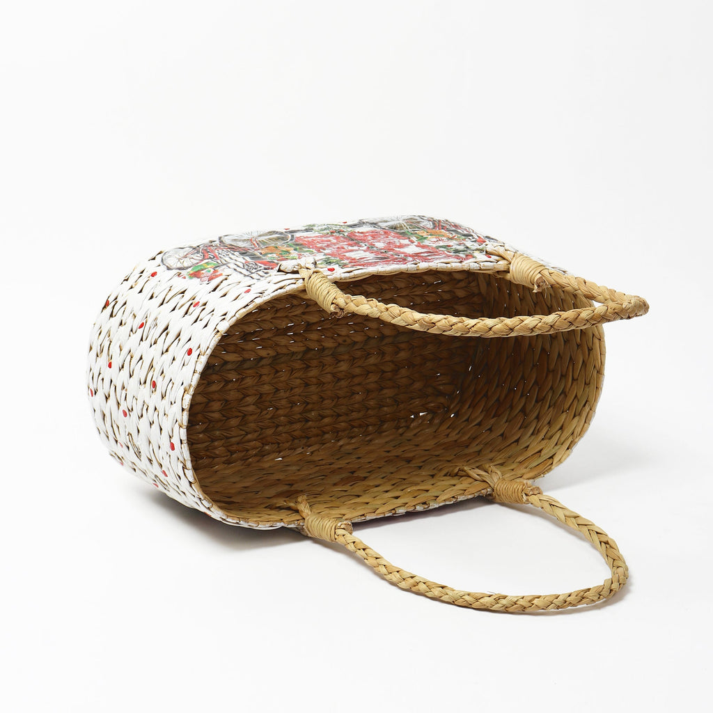 Handwoven Seagrass Gift Hamper, Storage Basket for Stylish Home Organization
