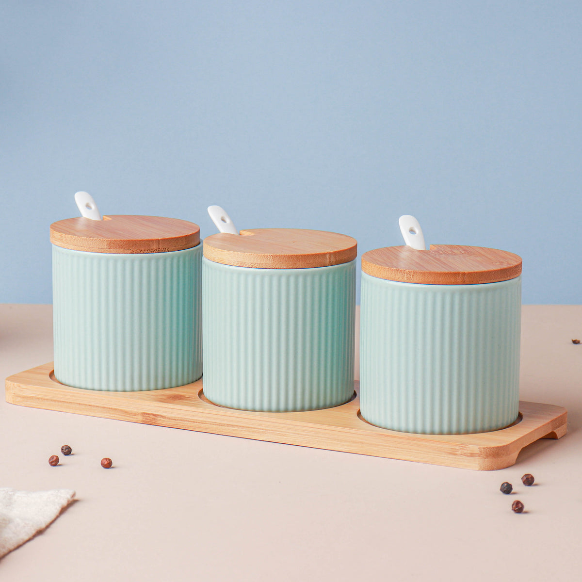 Pastel Spice Jar Set of 3 Nestasia