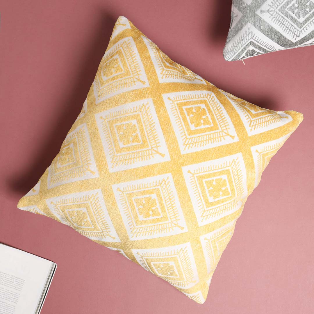 Yellow Chair Cushion Cover Nestasia