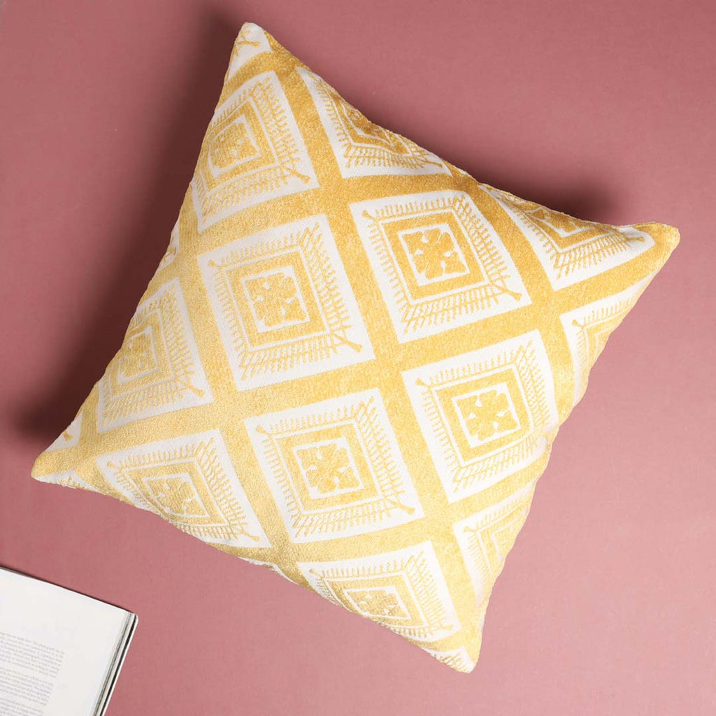 Yellow Chair Cushion Cover Nestasia